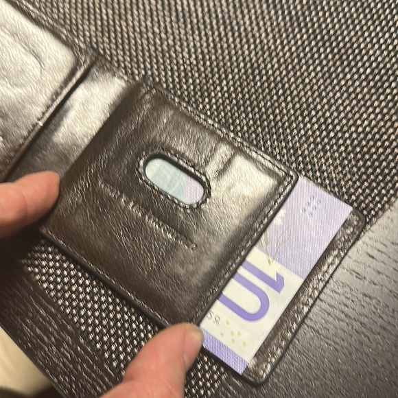 Full leather bifold wallet with money clip! (Used less than a week) - Picture 4 of 6